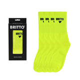 BRITTO® SOCKS - Neon Green - Pack of 2