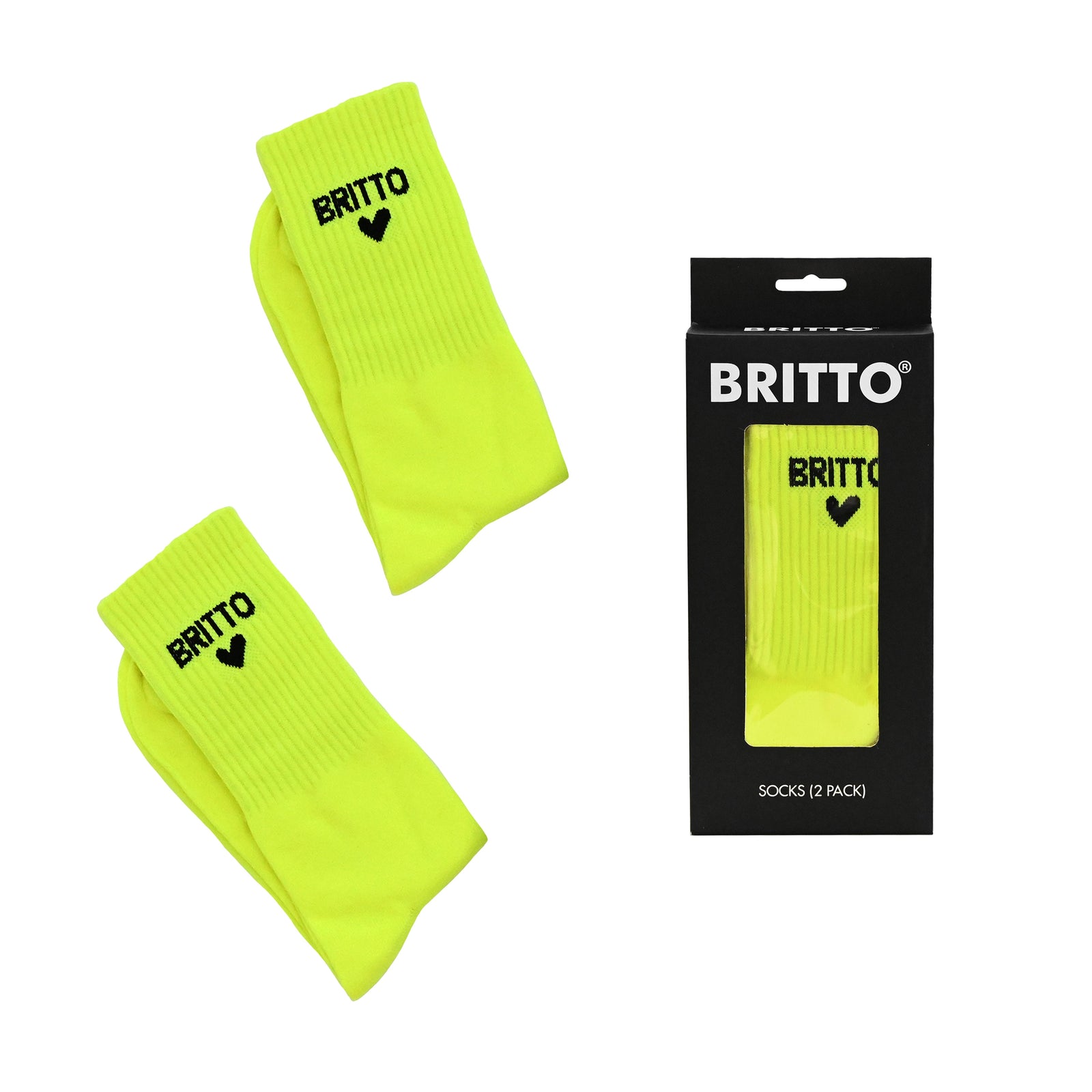 neon green britto socks pack  artistic colorful design collectible