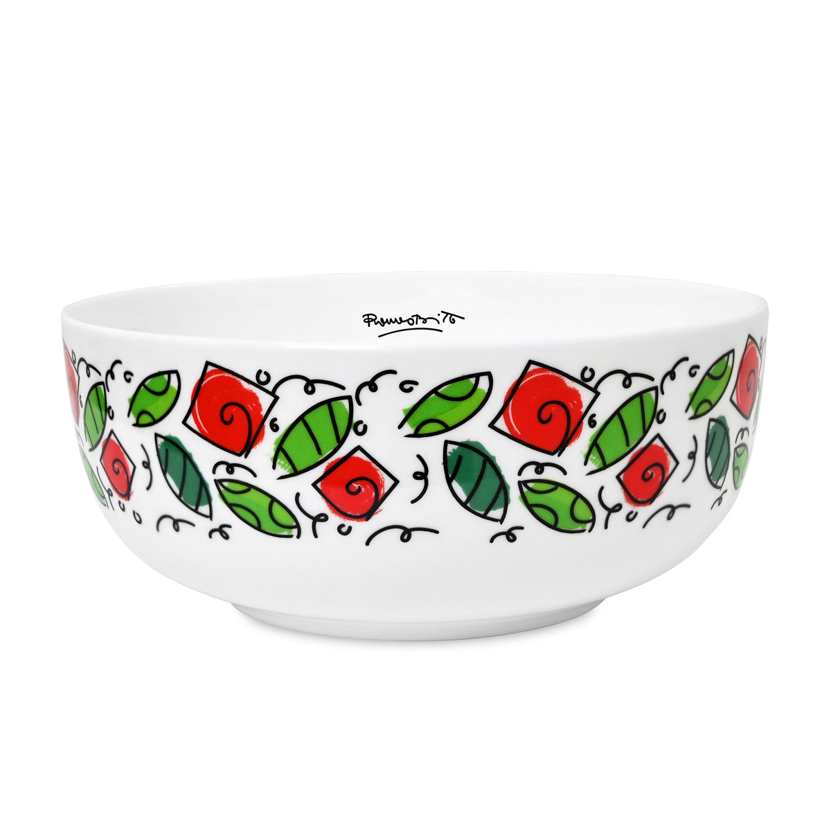 Romero Britto britto bowl roses  colorful pop art design