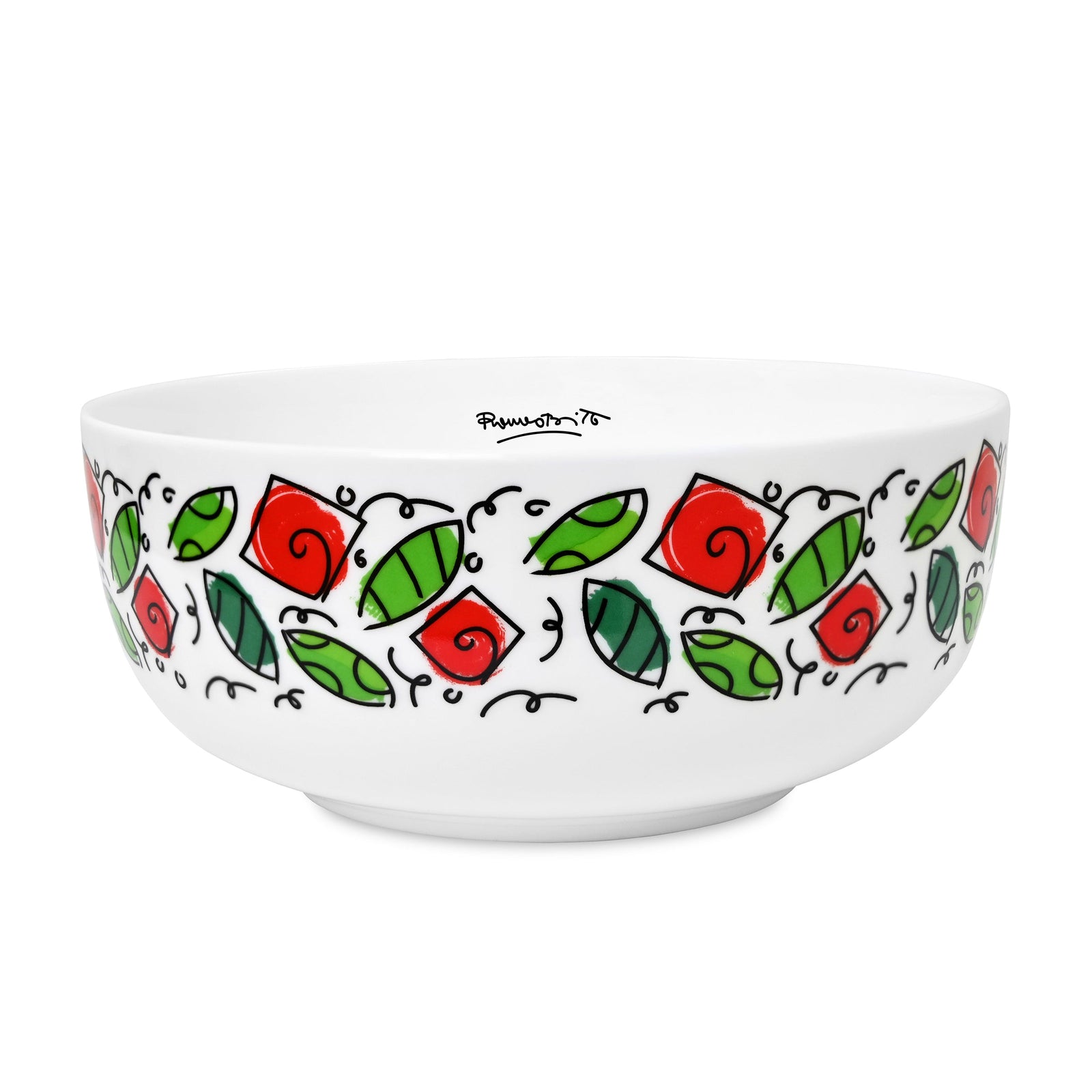 Romero Britto britto bowl roses  colorful pop art design