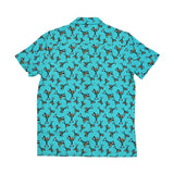 BRITTO® Shirt - Men's Short Sleeve Button Down - AQUA MARTINI