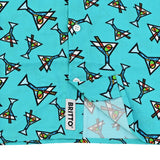 BRITTO® Shirt - Men's Short Sleeve Button Down - AQUA MARTINI