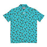 BRITTO® Shirt - Men's Short Sleeve Button Down - AQUA MARTINI