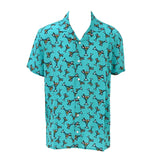 BRITTO® Shirt - Men's Short Sleeve Button Down - AQUA MARTINI