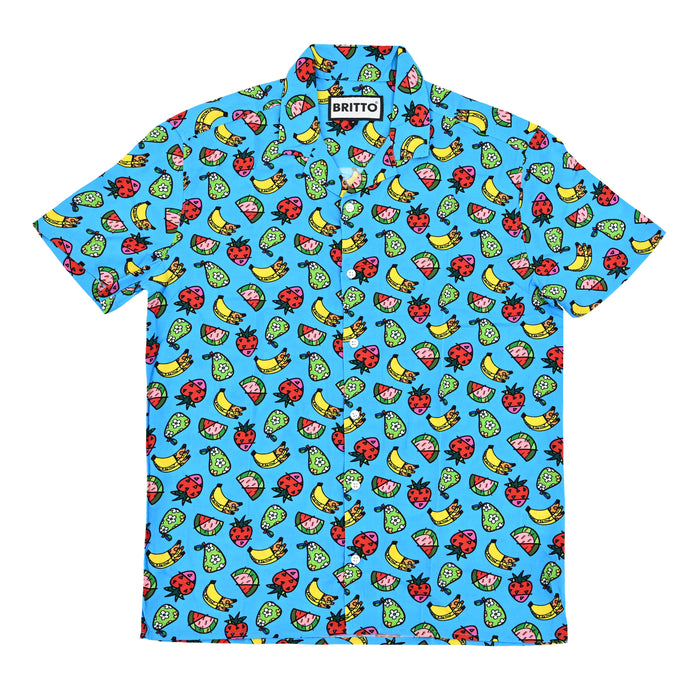 BRITTO® Shirt - Men's Short Sleeve Button Down - FRUITS