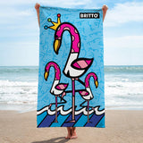 BRITTO® BEACH TOWEL - Limited Edition - FLAMINGOS