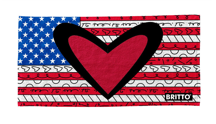 BRITTO® BEACH TOWEL - Limited Edition - AMERICAN FLAG