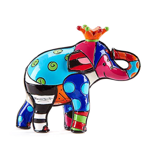 Orange King Elephant Mini Figurine