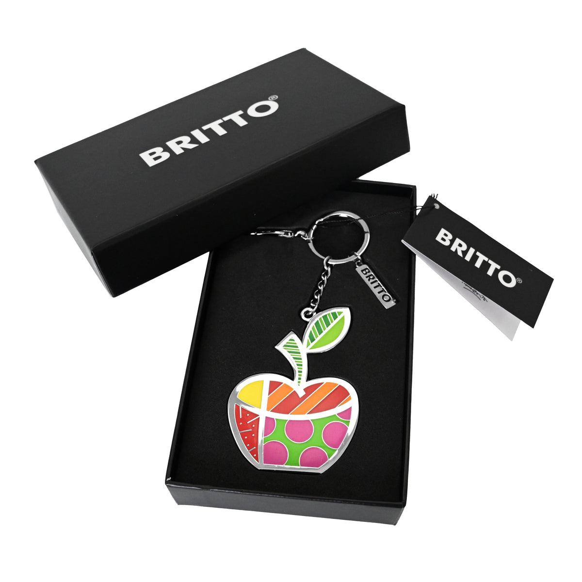 britto keychain bag charm apple  colorful decorative collectible gift idea