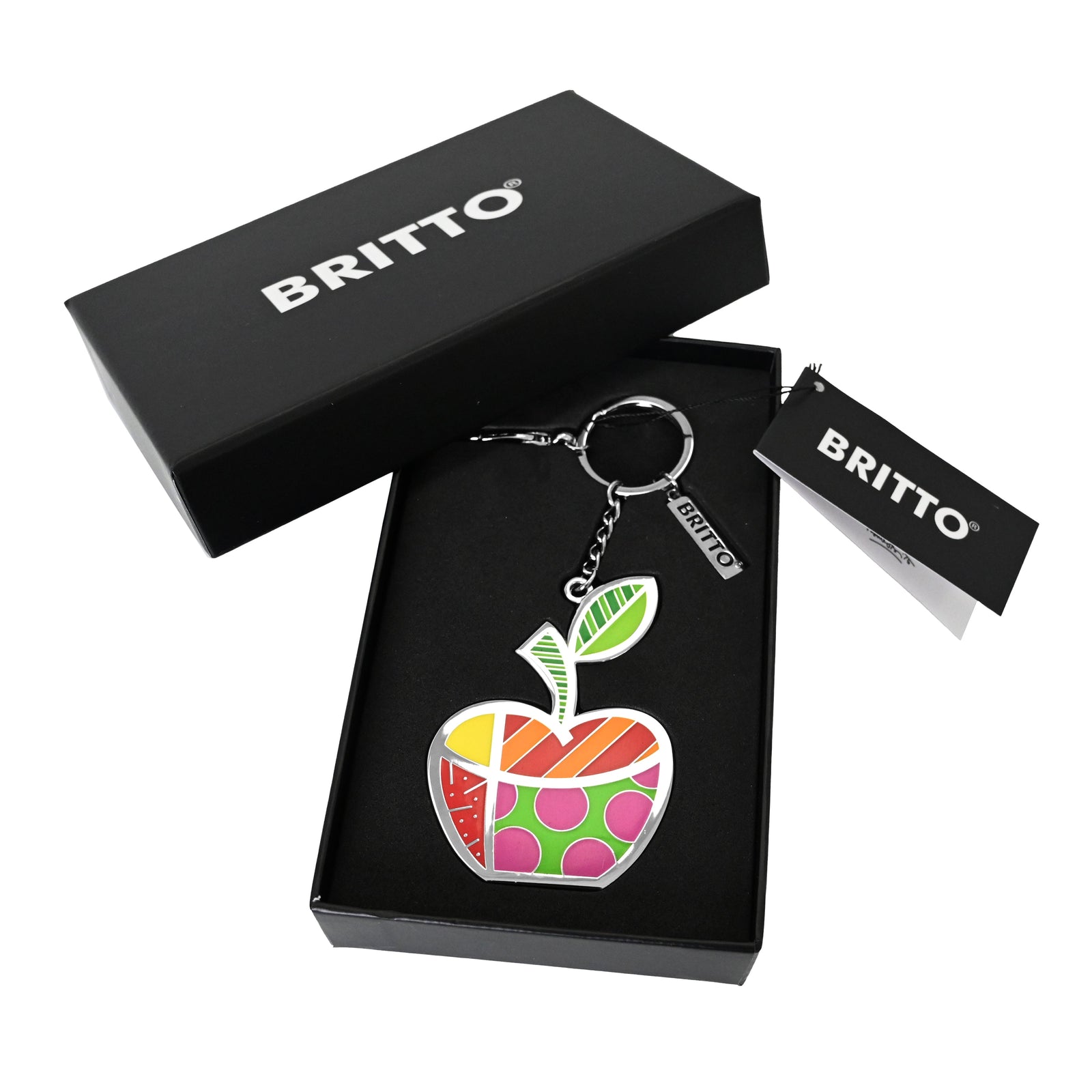 Romero Britto britto keychain bag charm apple  colorful pop art design