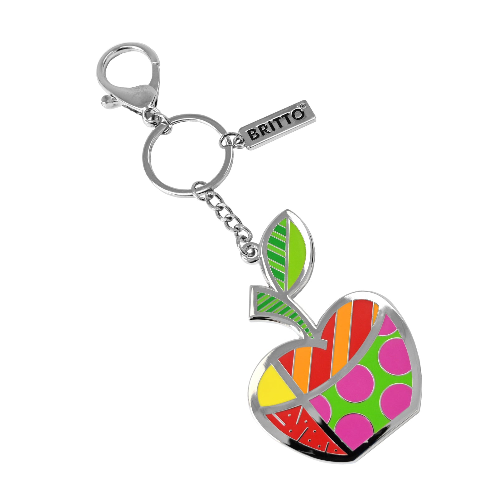 Romero Britto britto keychain bag charm apple  colorful pop art design