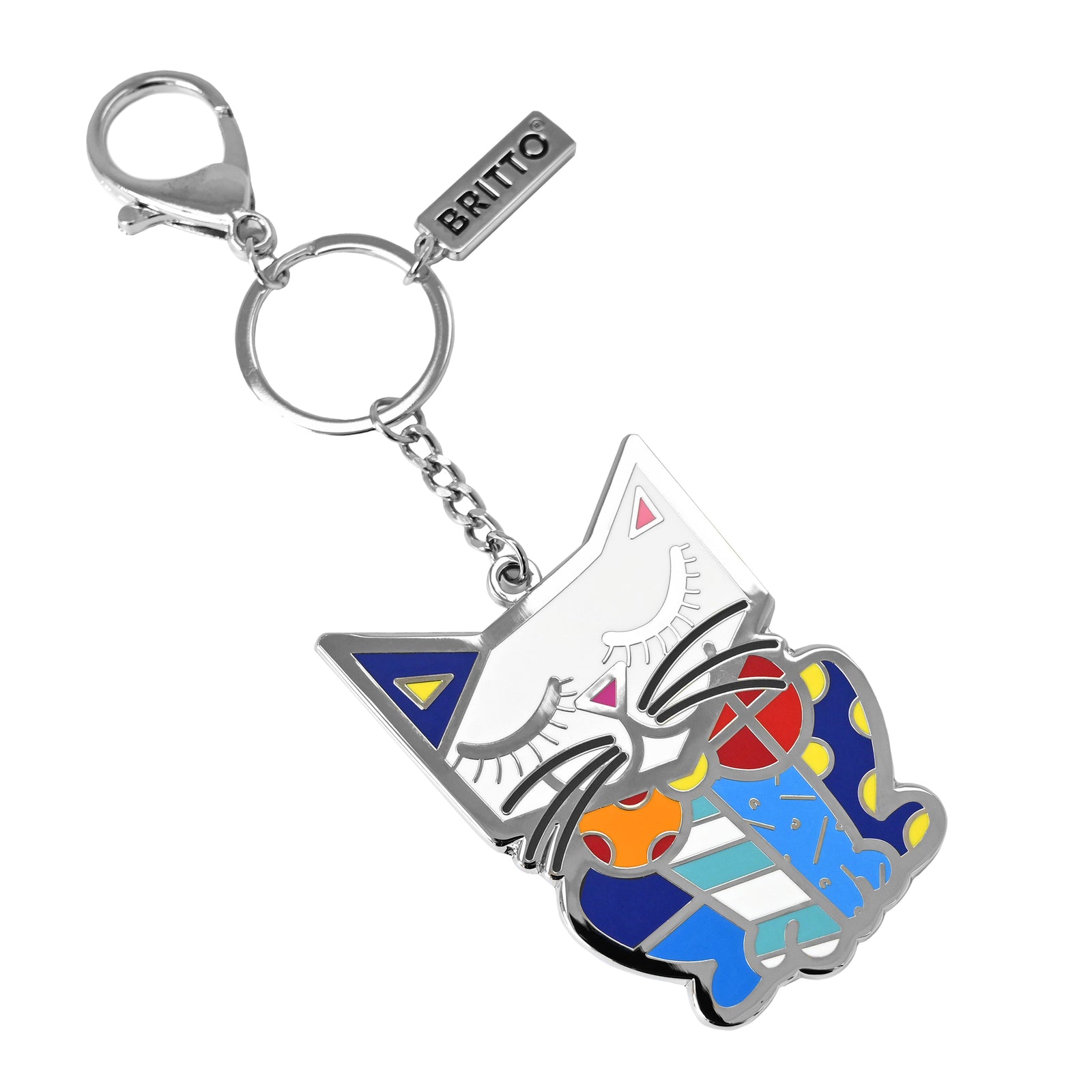 Romero Britto britto keychain bag charm cat  colorful pop art design