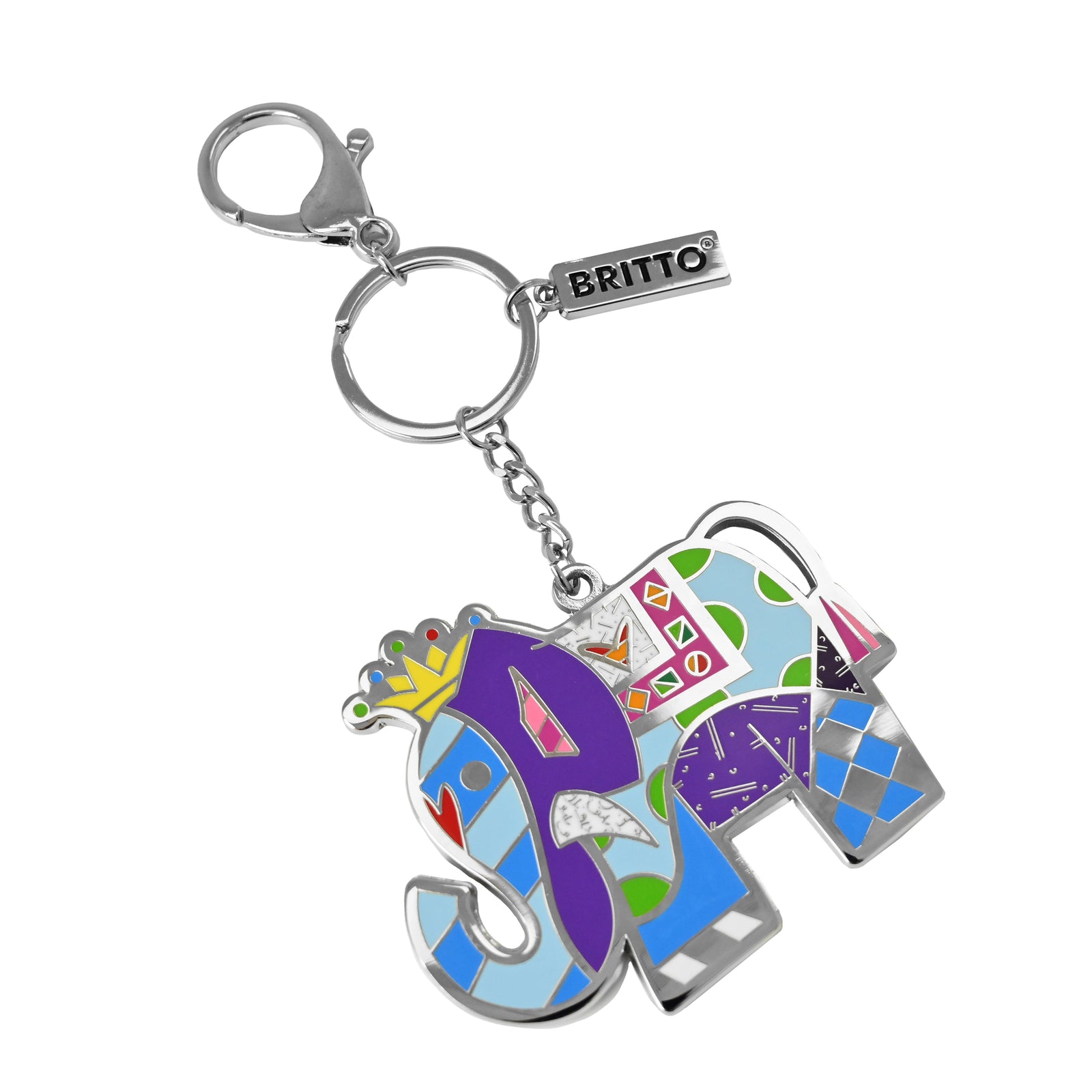 Romero Britto britto keychain bag charm elephant  colorful pop art design