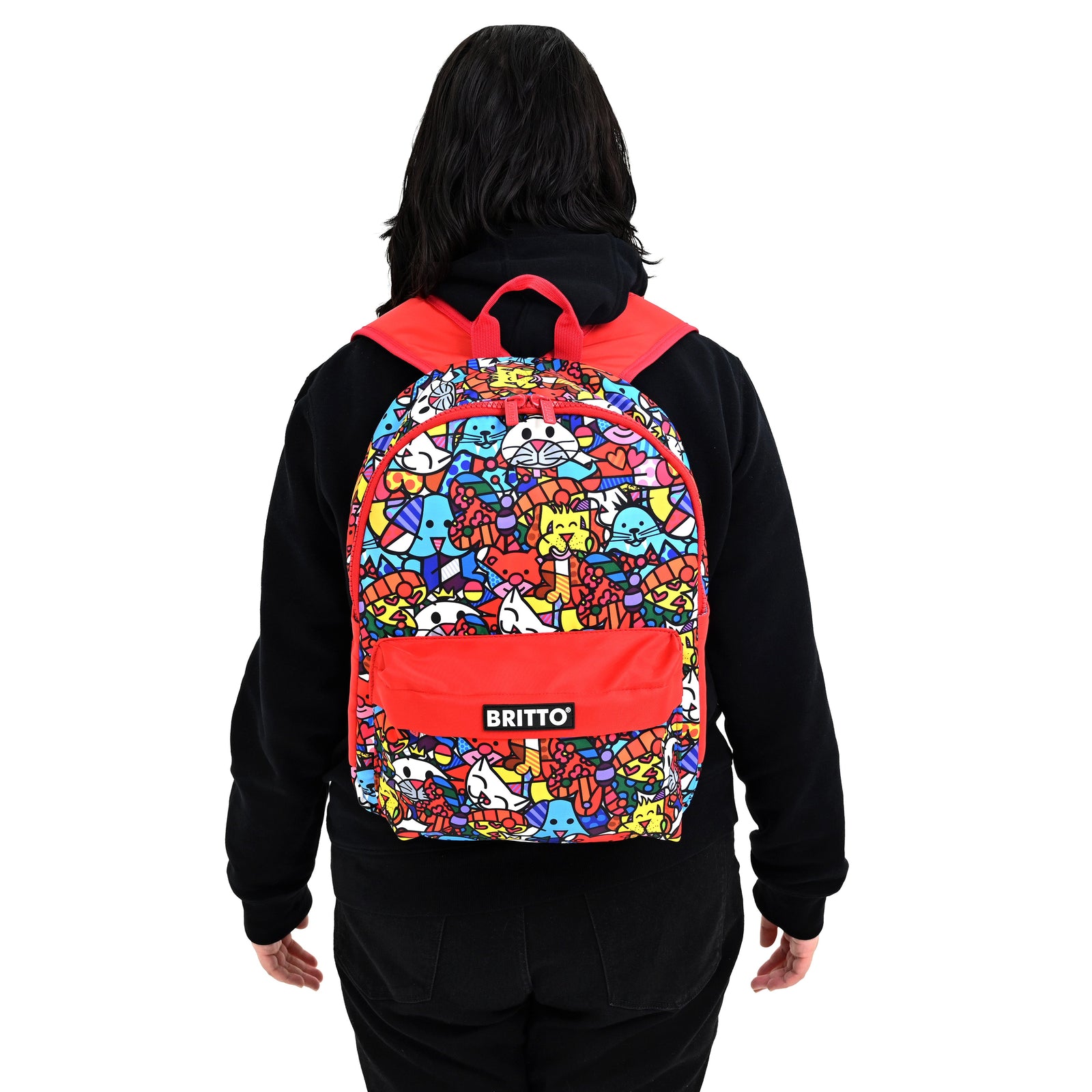Romero Britto britto backpack best friends  contemporary pop art piece