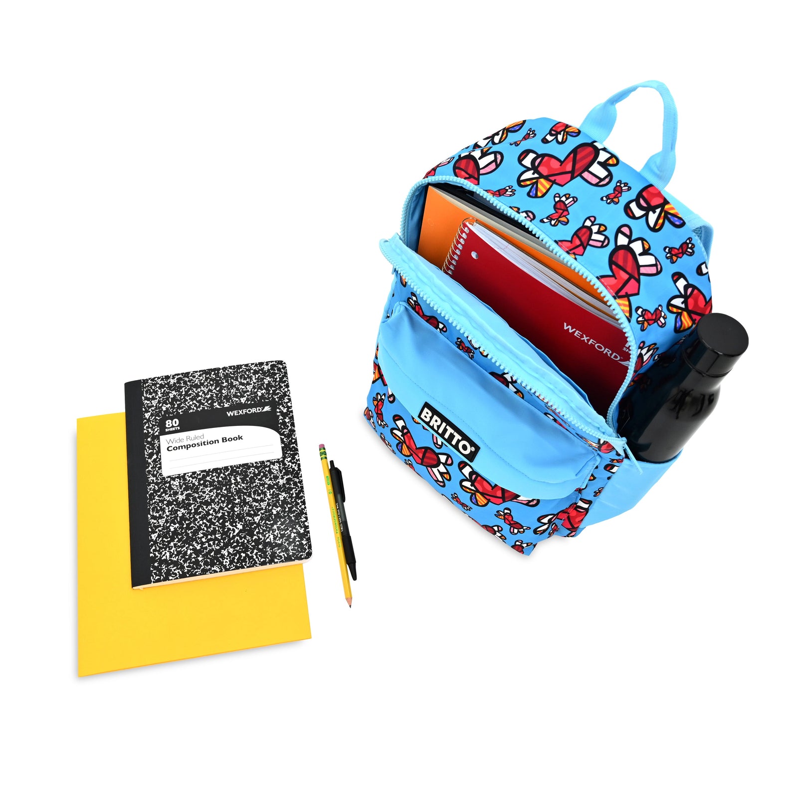 Romero Britto britto backpack flying hearts  colorful pop art design