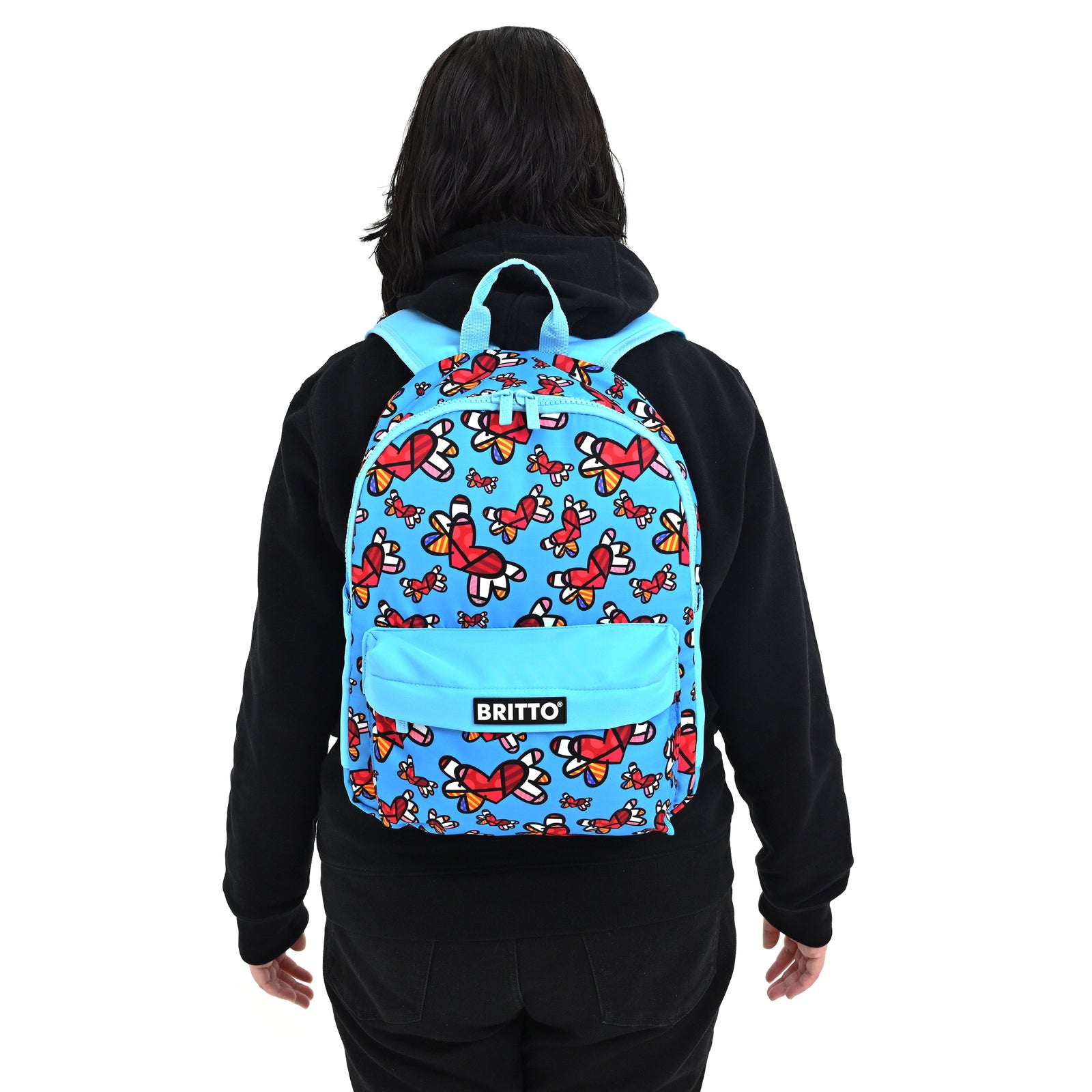 Romero Britto britto backpack flying hearts  contemporary pop art piece