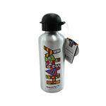 SILVER WATER BOTTLE: WORD HAPPY