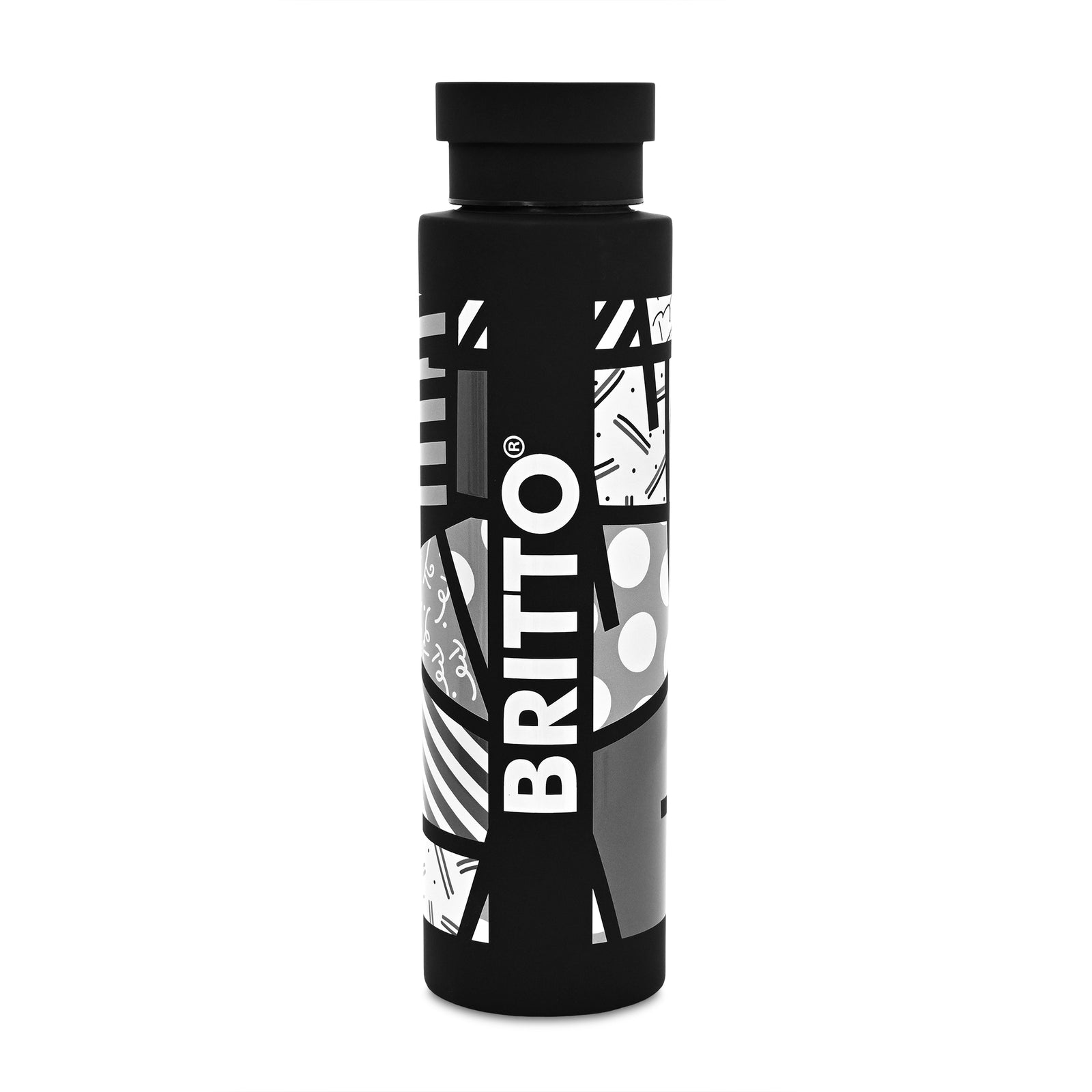 BRITTO WATER BOTTLE - BLACK LANDSCAPE (BLACK)