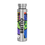 BRITTO® Water Bottle - Colorful Landscape (Silver)