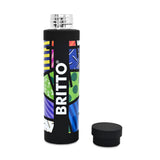 BRITTO® Water Bottle - Colorful Landscape (Black)