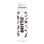 BRITTO® Water Bottle - Flying Hearts (White)