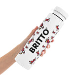 BRITTO® Water Bottle - Flying Hearts (White)