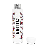 BRITTO® Water Bottle - Flying Hearts (White)
