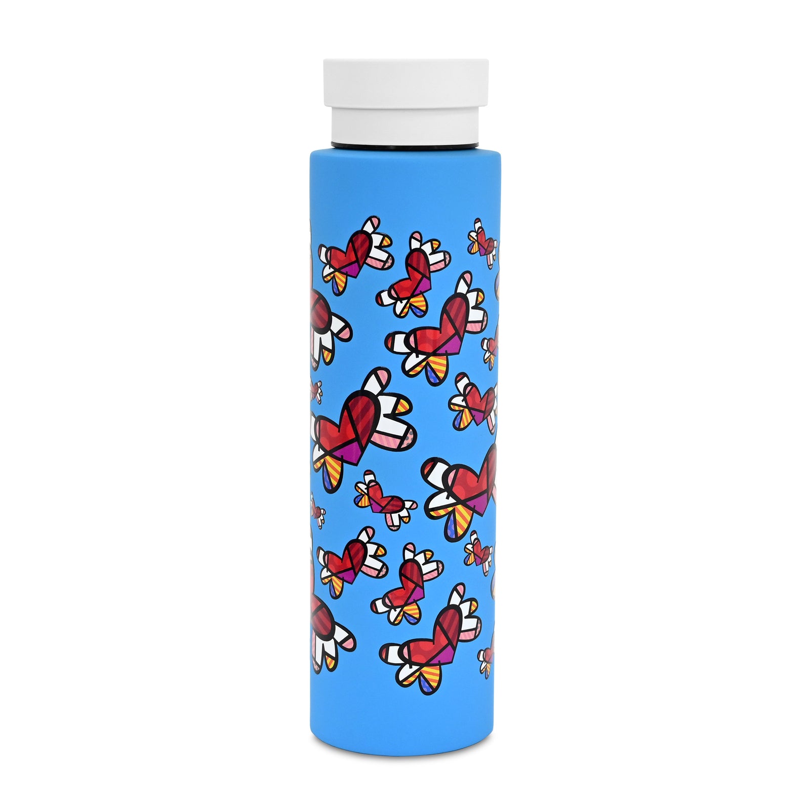BRITTO® Water Bottle - Flying Hearts (Blue)