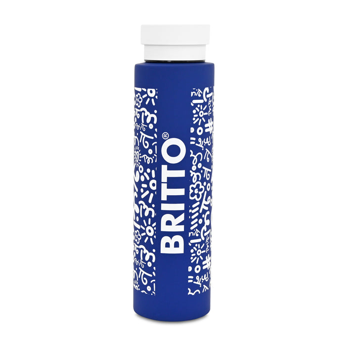 BRITTO® Water Bottle - Graffiti Blue