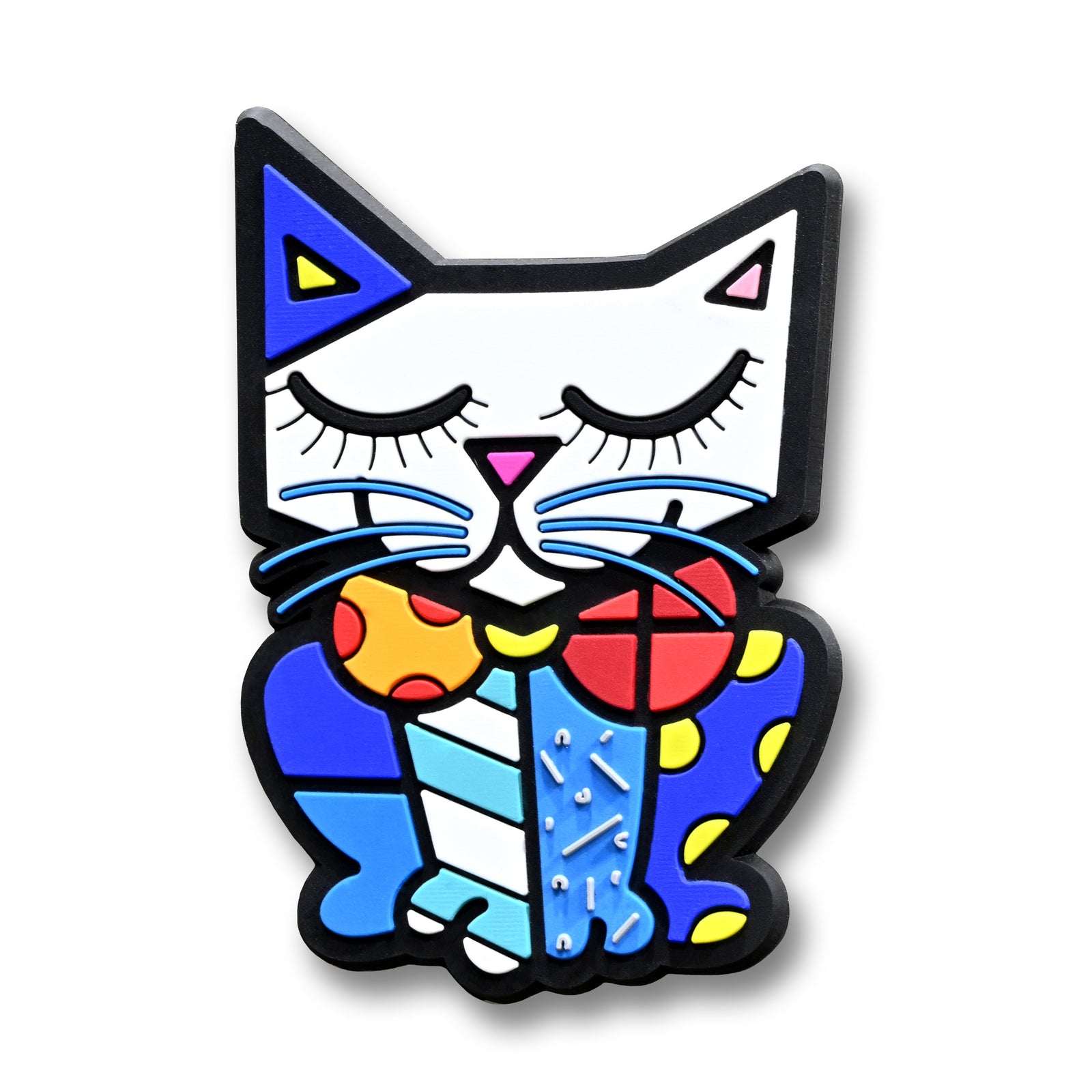 Romero Britto sam cat britto magnet  colorful pop art design