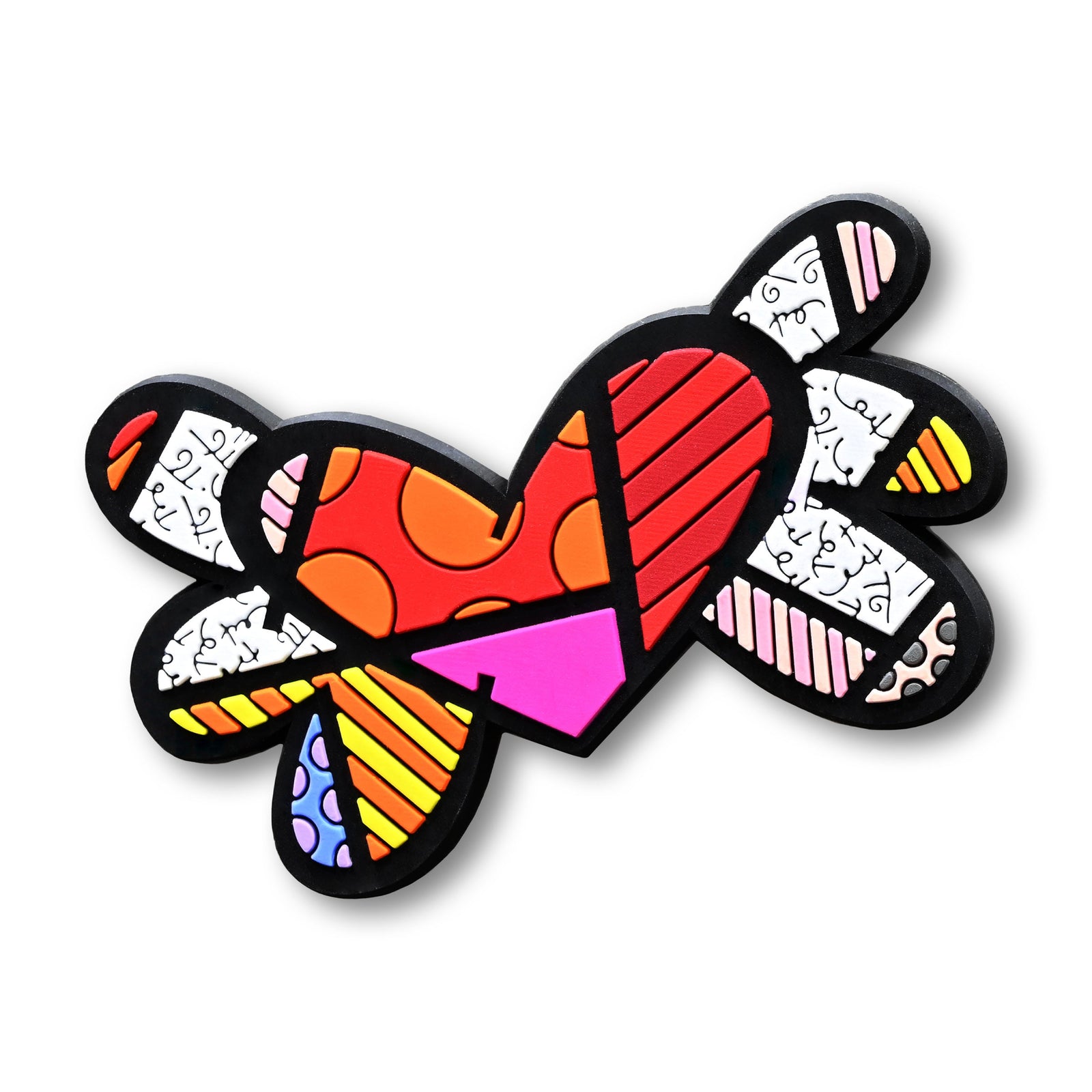 Romero Britto flying heart britto magnet  colorful pop art design