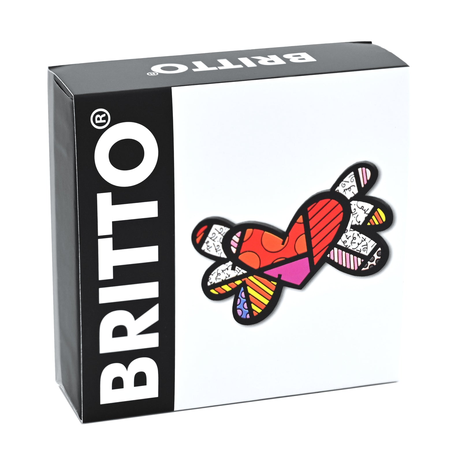 modern pop art flying heart britto magnet  vibrant home decor