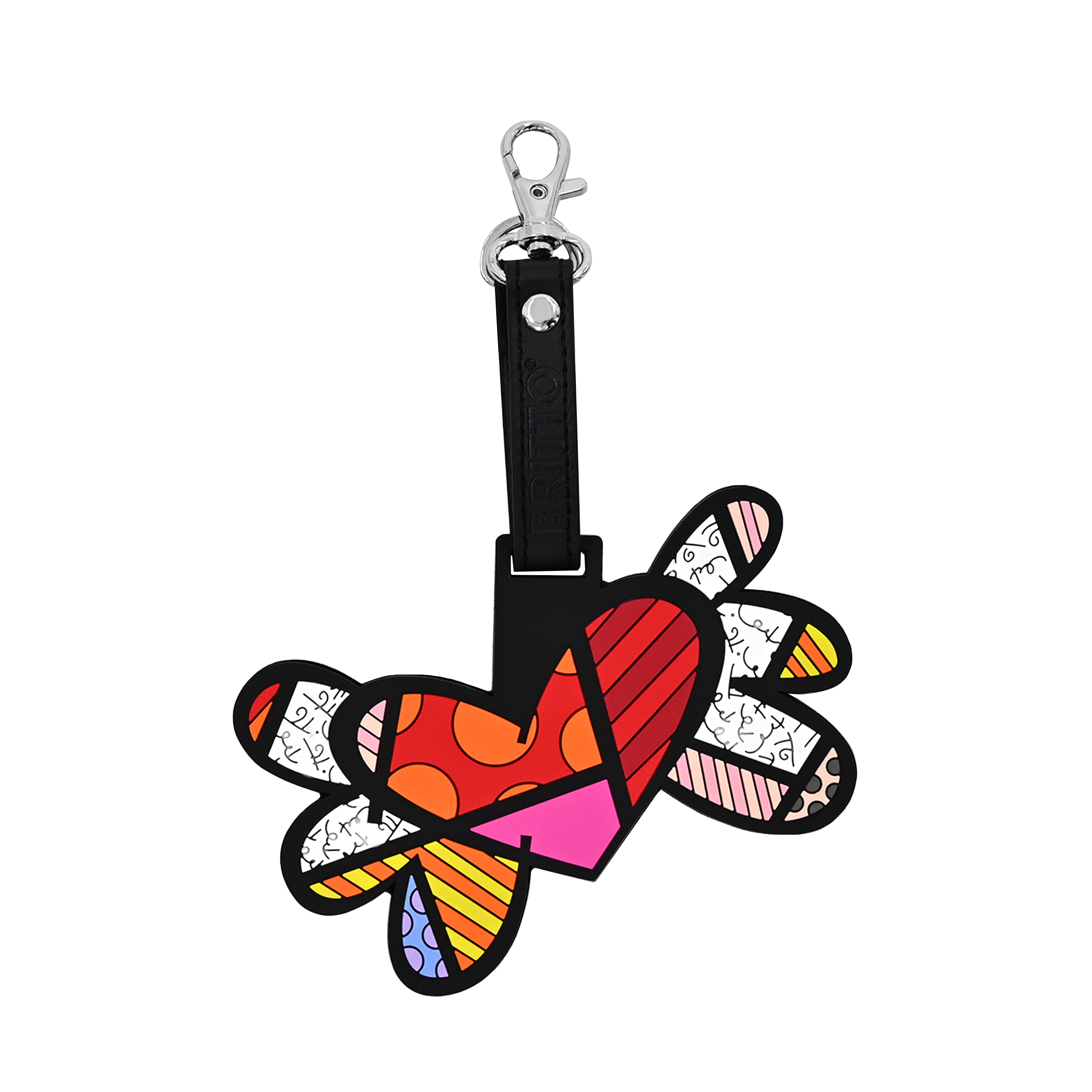 Britto Romero Large Rubber Luggage Tag Flying Heart
