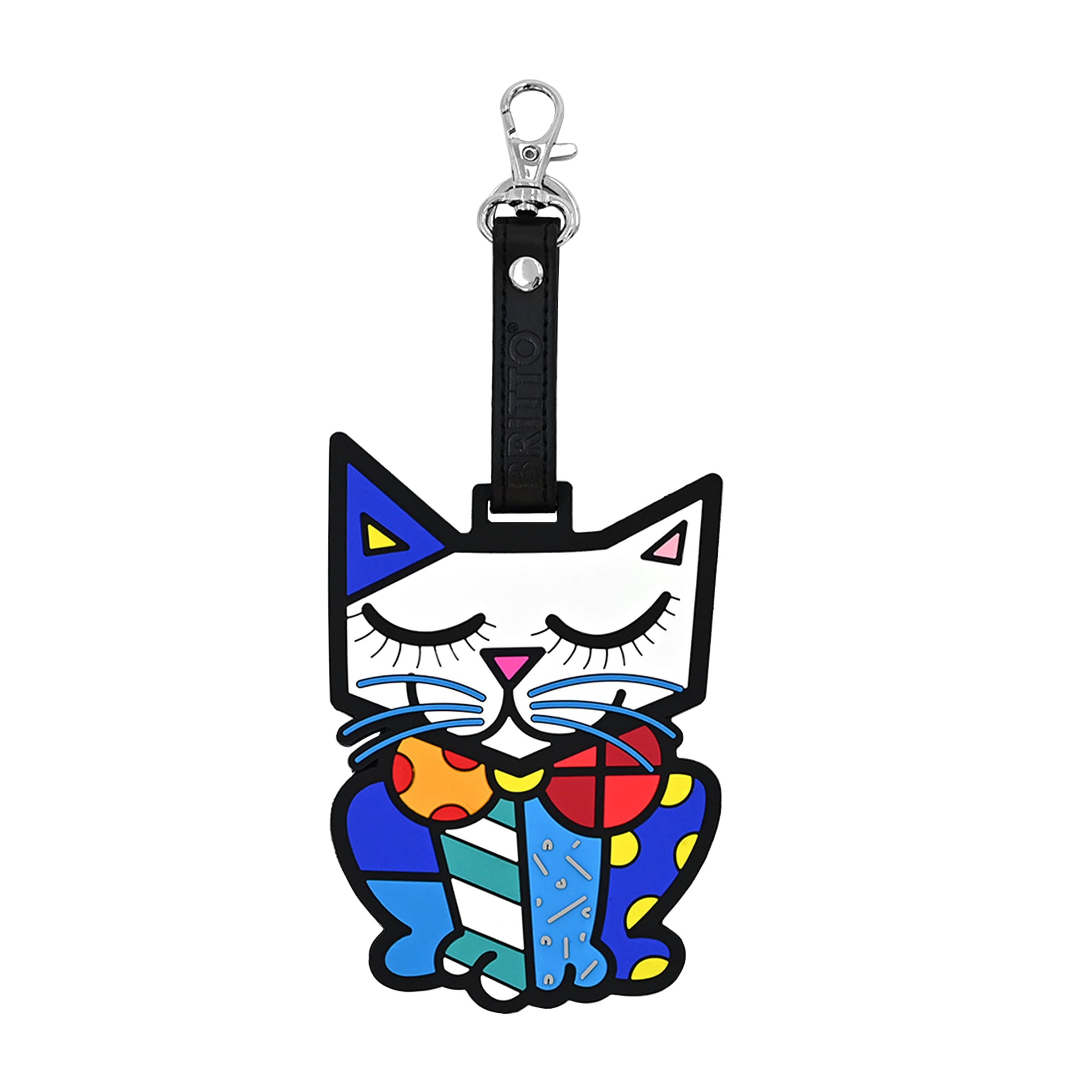 Britto Romero Large Rubber Luggage Tag Sam Cat