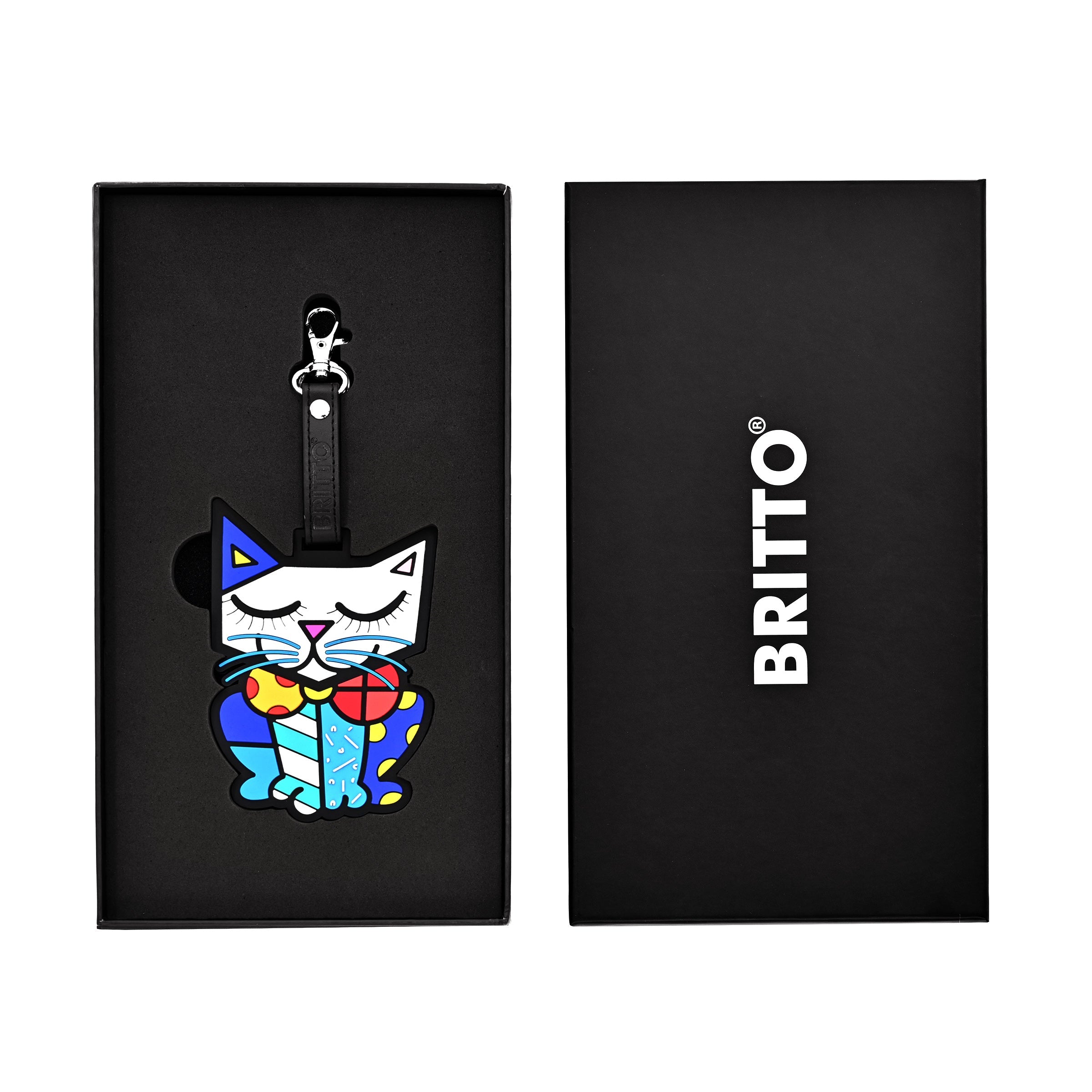 Britto Romero Large Rubber Luggage Tag Sam Cat