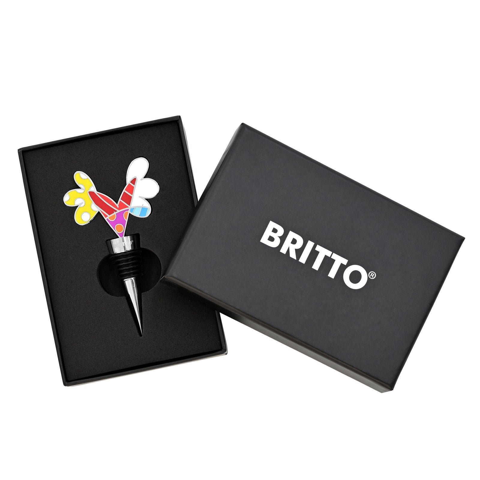 modern pop art heart with wings britto wine  vibrant home decor