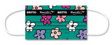 BRITTO® FACE MASK - FLOWERS NEW (TEAL) 5-PACK - *LIMITED TIME OFFER*