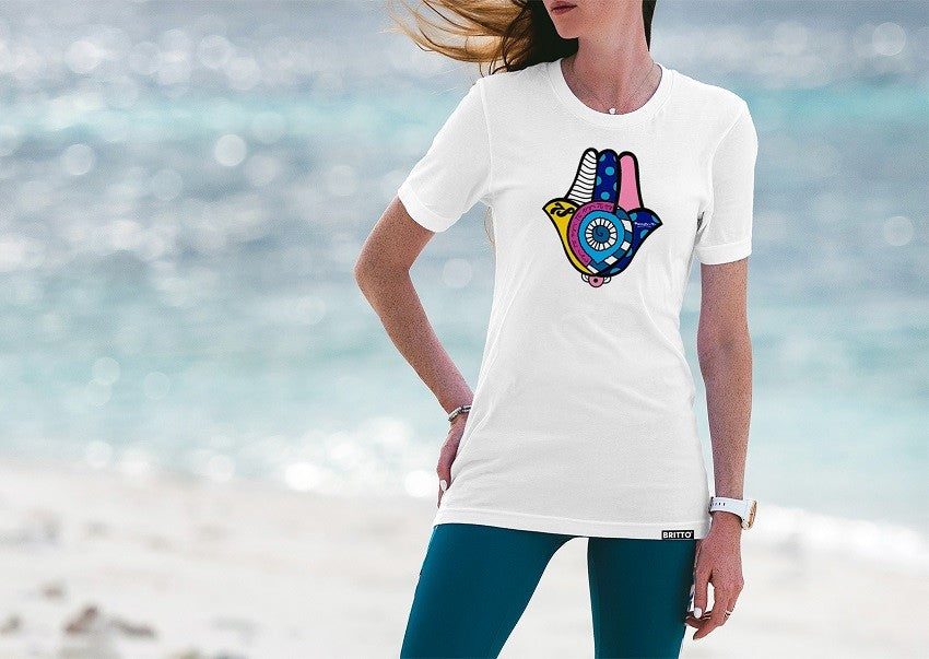 Limited Edition - Premium 100% Organic Cotton Hamsa T-Shirt - (Women)