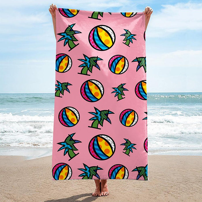 BRITTO® BEACH TOWEL - Limited Edition - MIAMI (PINK) – Shop Britto