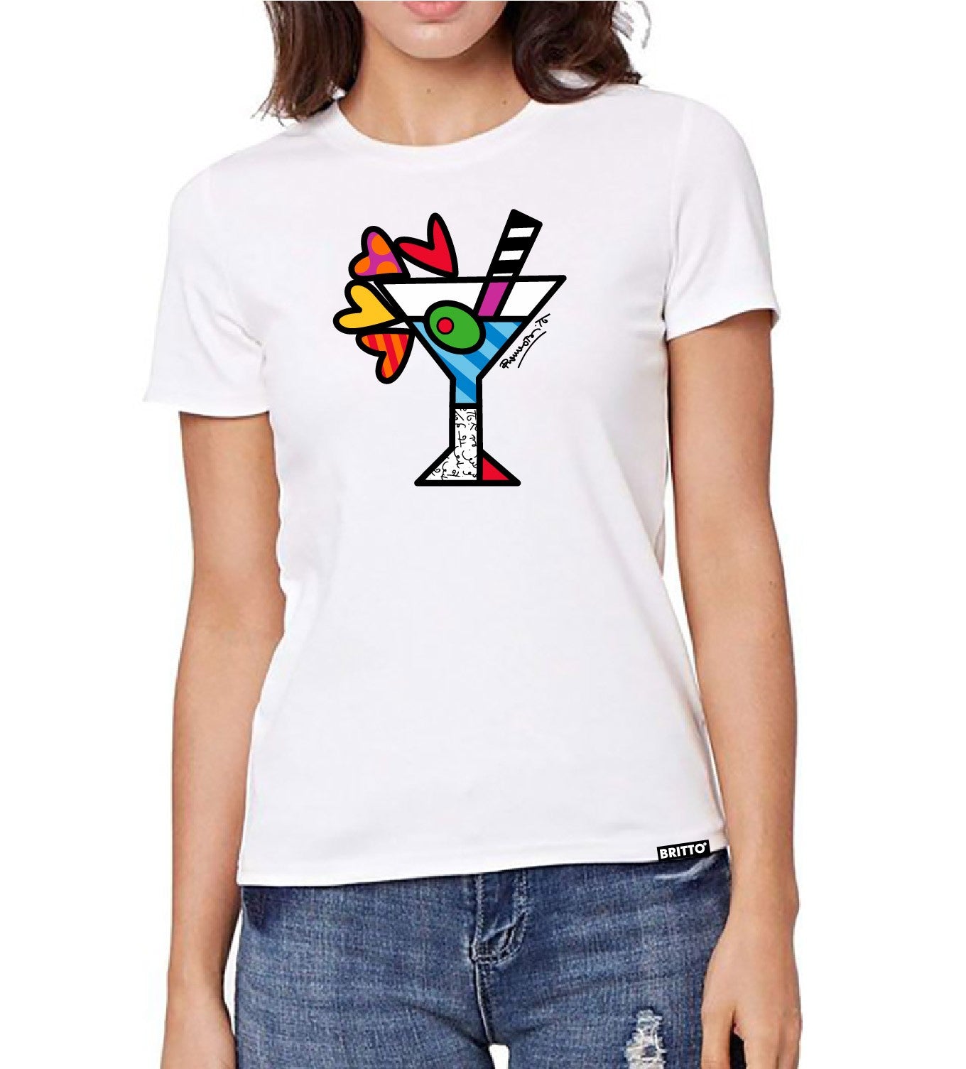 Britto Short Martini Glass Set (4 Assorted Colors: Blue, Yellow, Pink,  Green)