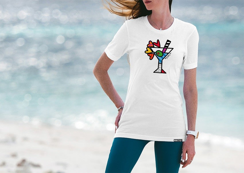 Limited Edition - Premium 100% Organic Cotton Martini T-Shirt - (Women)