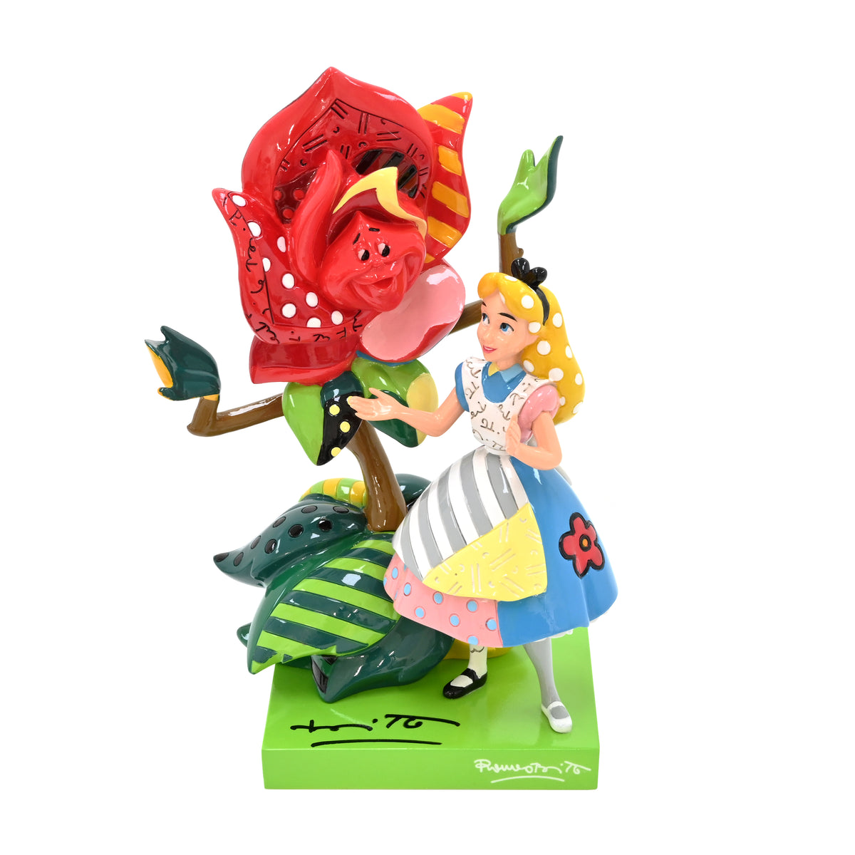 Romero Britto alice with flower disney by  colorful pop art design
