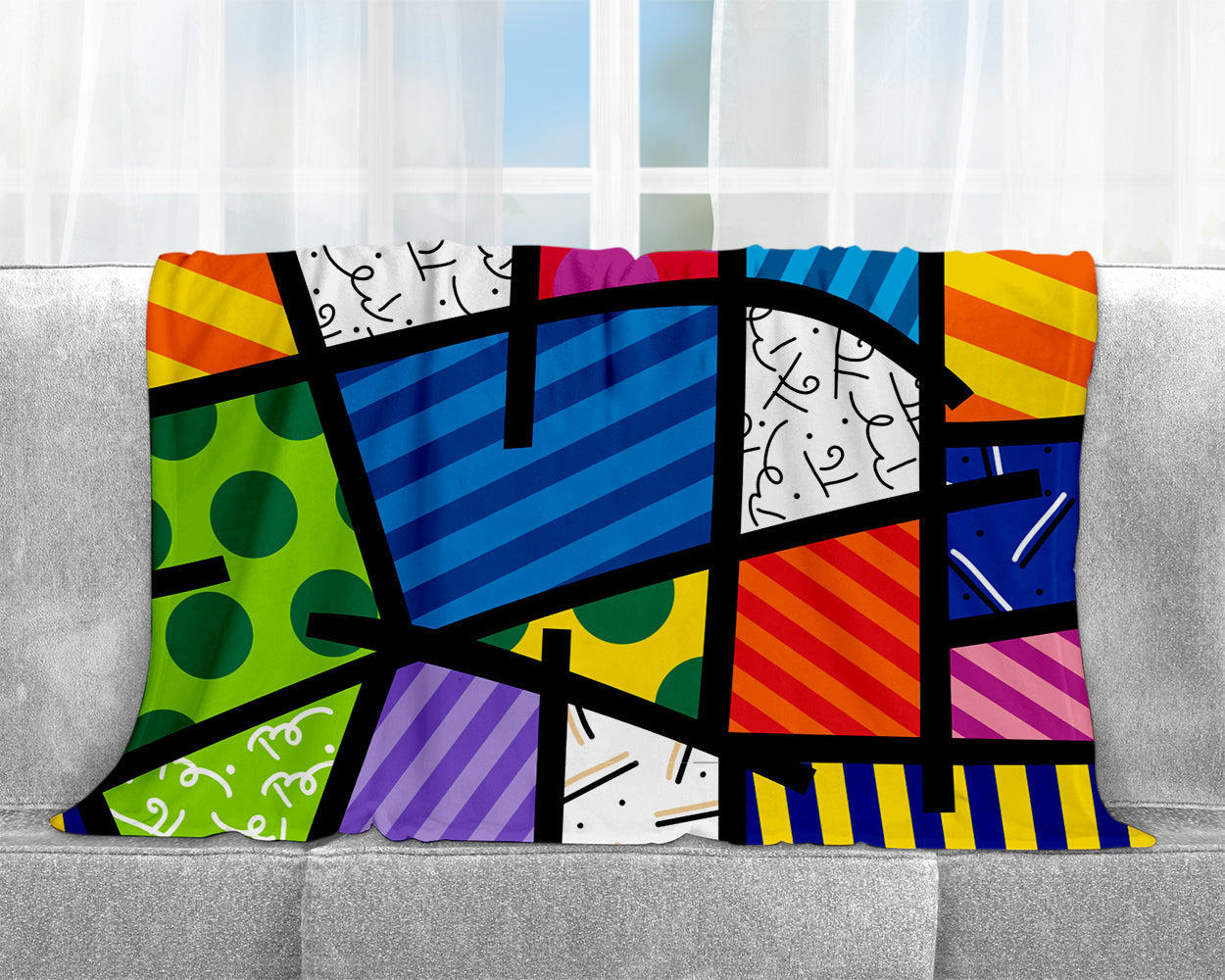 Colorful Landscape Britto Blanket
