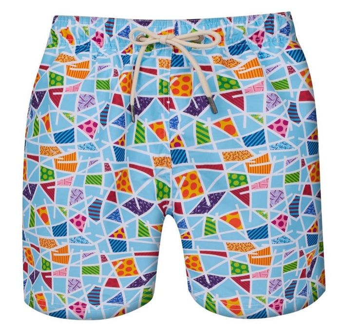 Limited Edition - BRITTO®  Shorts - BABY BLUE LANDSCAPE - KIDS