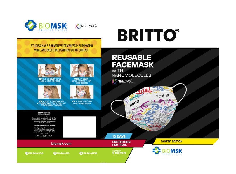 BRITTO® Limited Edition - FACE MASK - Brittos (White) 5-Pack