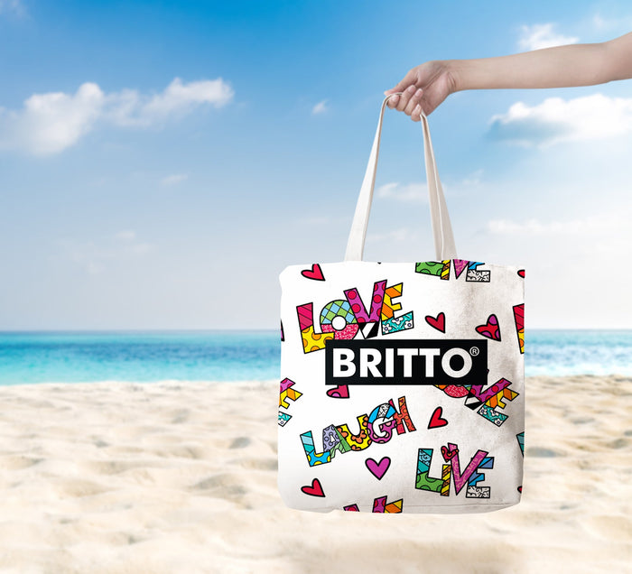 BRITTO® BEACH BAG - Limited Edition - LIVE LOVE LAUGH – Shop Britto