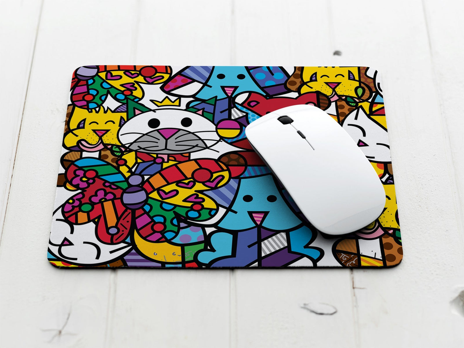 Romero Britto britto mouse pad best friends  colorful pop art design