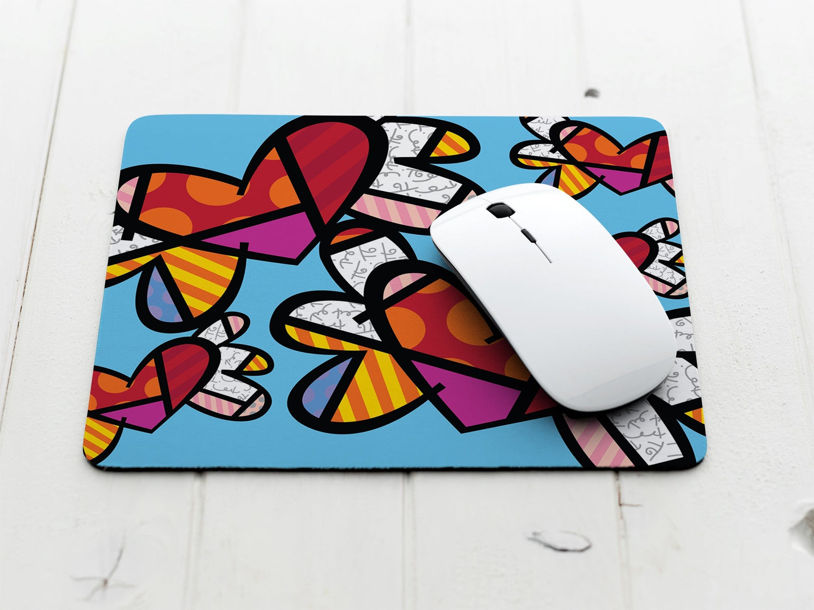 Romero Britto britto mouse pad love is  colorful pop art design