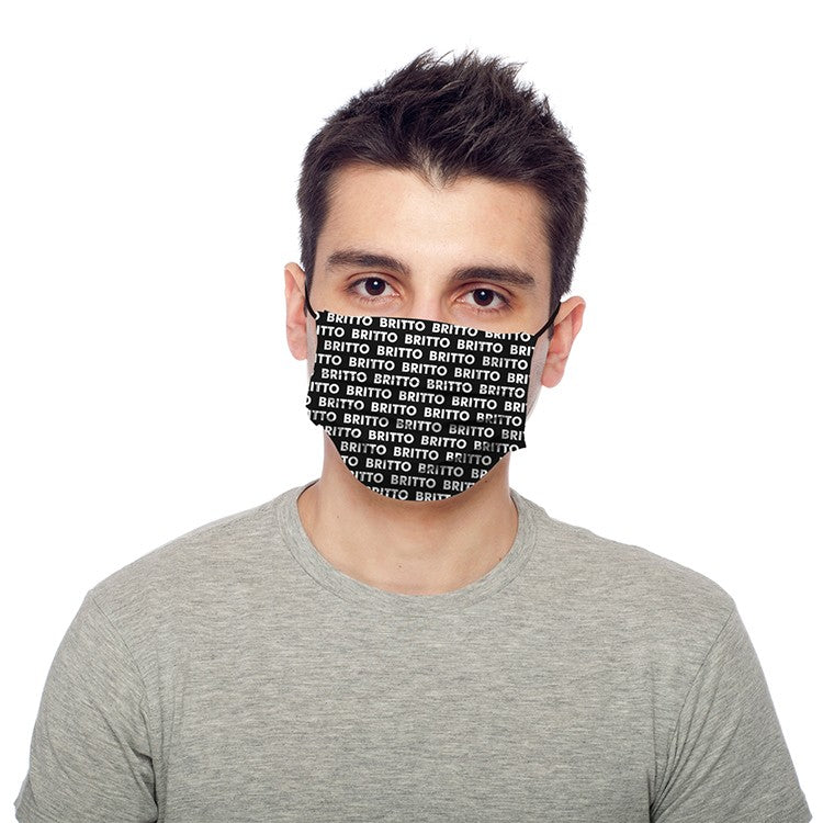 BRITTO® Limited Edition - FACE MASK - BRITTO Logo (Black) 5-Pack