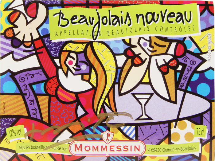 ROMERO BRITTO X MOMMESSIN - WINE BOTTLE LABEL (GOLD SIGNATURE)